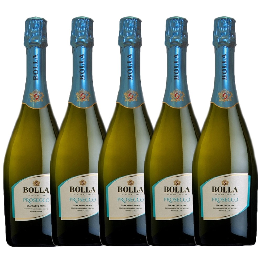Pachet 5 sticle Vin prosecco alb sec Bolla Veneto, 0.75L, 11% alc., Italia 0.75L