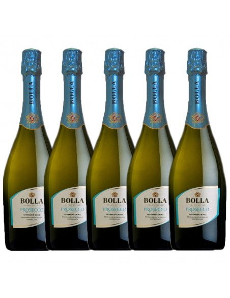 Pachet 5 sticle Vin prosecco alb sec Bolla Veneto, 0.75L, 11% alc., Italia