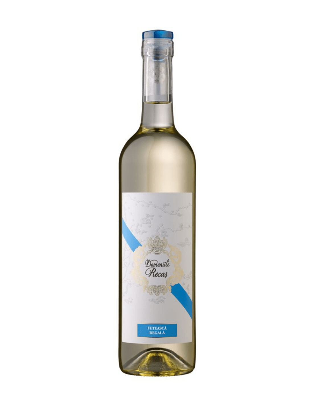 Vin alb demisec, Feteasca Regala, Domeniile Recas, 0.75L, 12% alc., Romania alcooldiscount.ro
