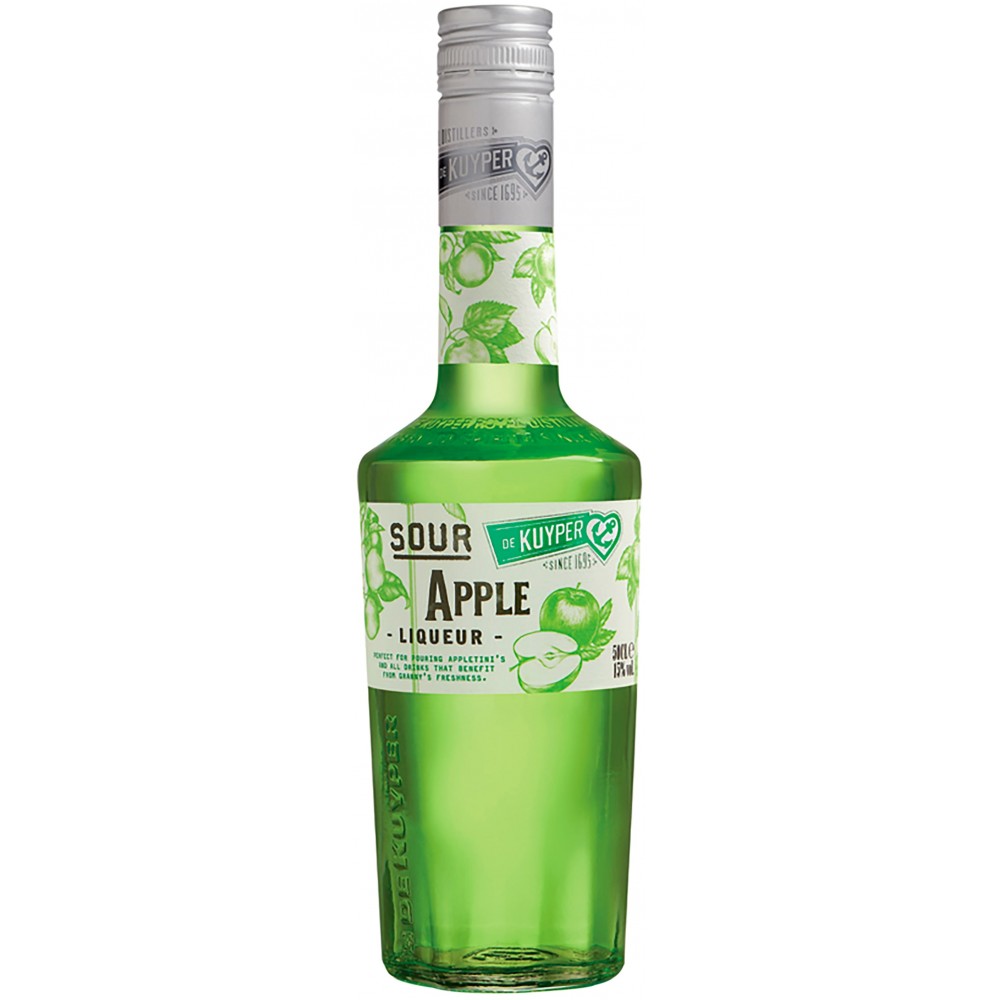 Lichior De Kuyper Sour Apple, 15% alc., 0.7L, Olanda 0.7L