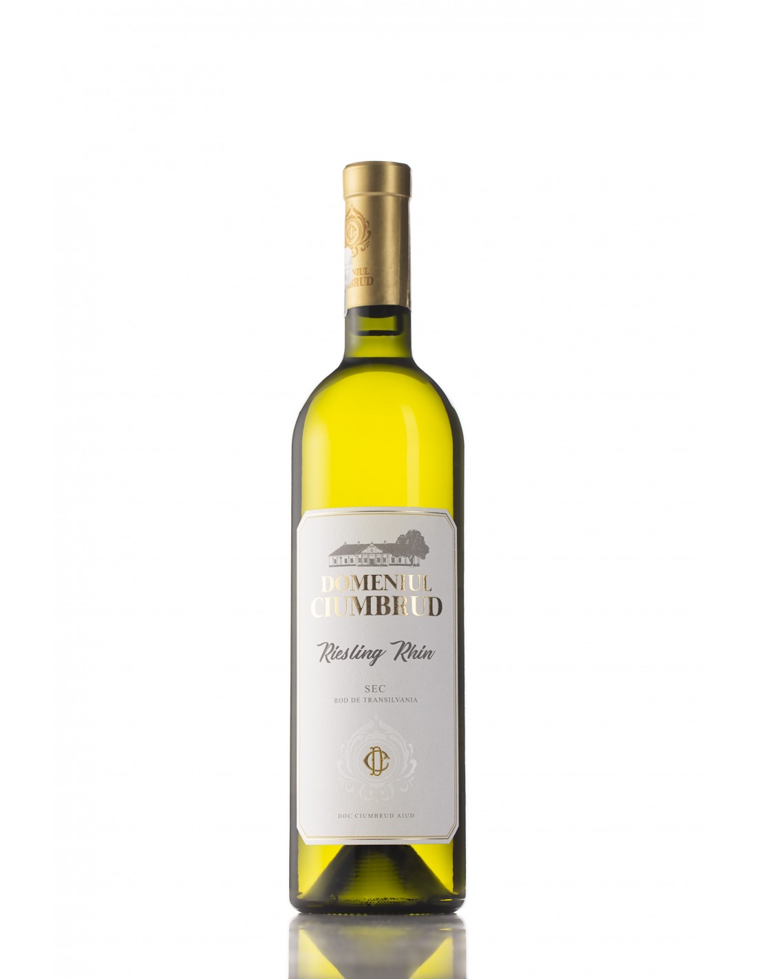 Vin alb sec, Riesling Rhein , Domeniul Ciumbrud, 12.2% alc., 0.75L, Romania alcooldiscount.ro