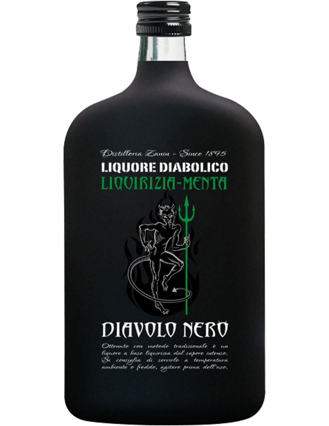 Lichior Diavolo Nero Menta, 25% alc., 0.7L, Italia alcooldiscount.ro