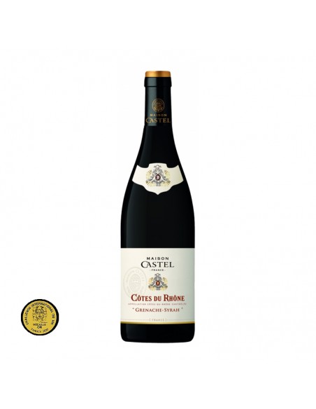 Red wine Grenache-Syrah, Maison Castel Côtes-du-Rhône, 0.75L, France