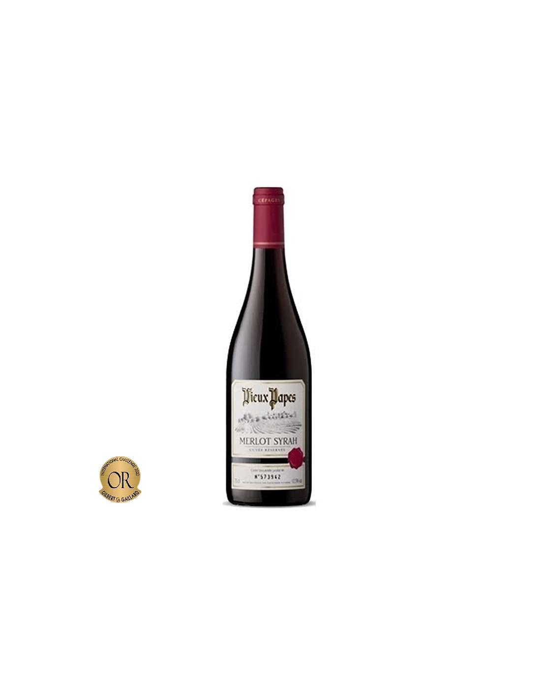 Vin rosu sec, Merlot-Syrah, Vieux Papes, 0.75L, 12% alc., Franta alcooldiscount.ro