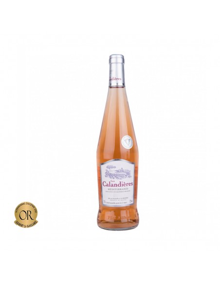 Vin roze sec Les Calandieres Mediterranee, 0.75L, 12.5% alc., Franta