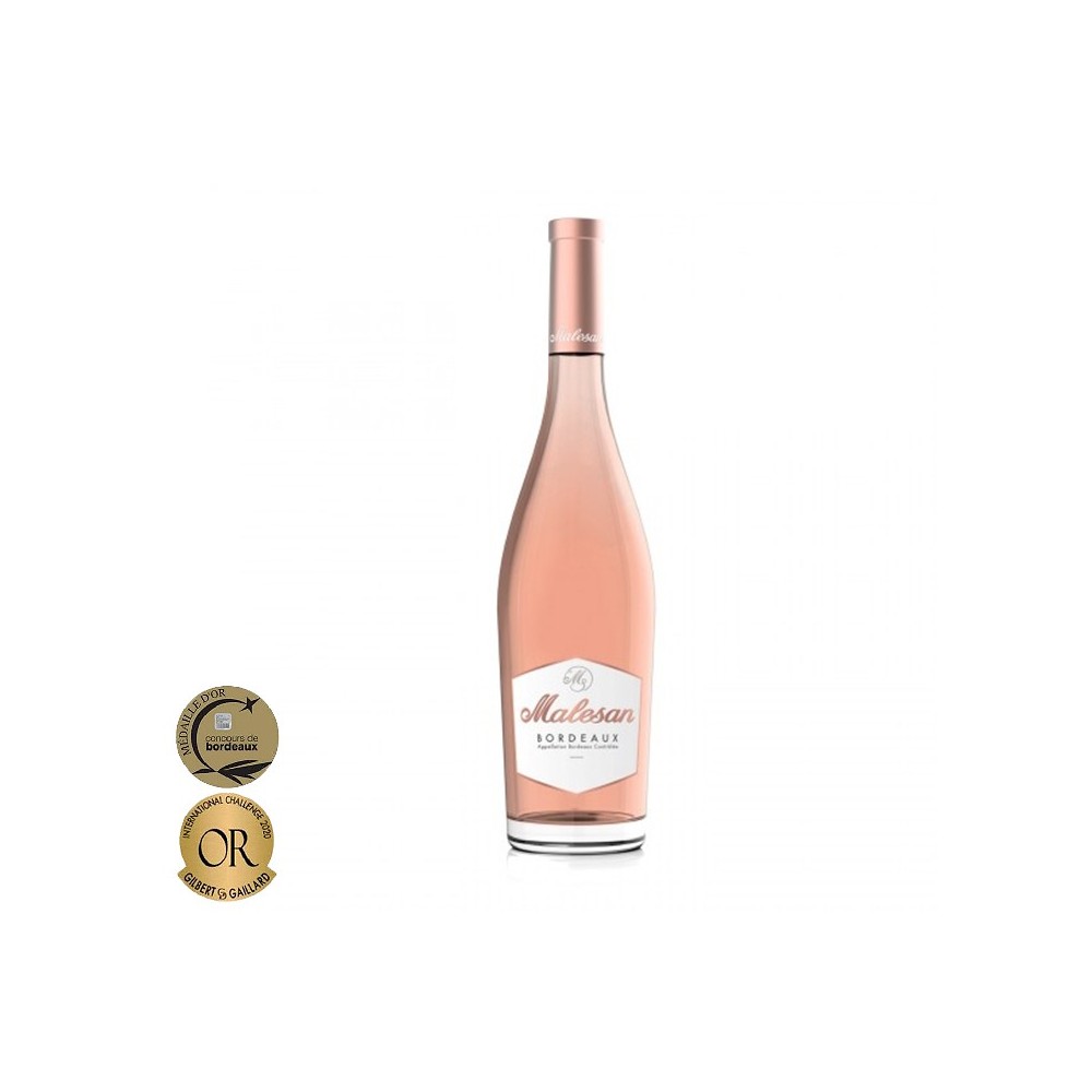 Vin roze sec Malesan Bordeaux, 0.75L, 12.5% alc., Franta