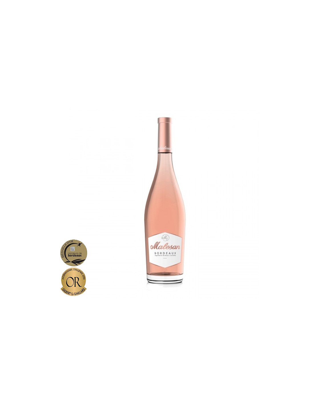 Vin roze sec, Cupaj, Malesan Bordeaux, 12.5% alc., 0.75L, Franta alcooldiscount.ro