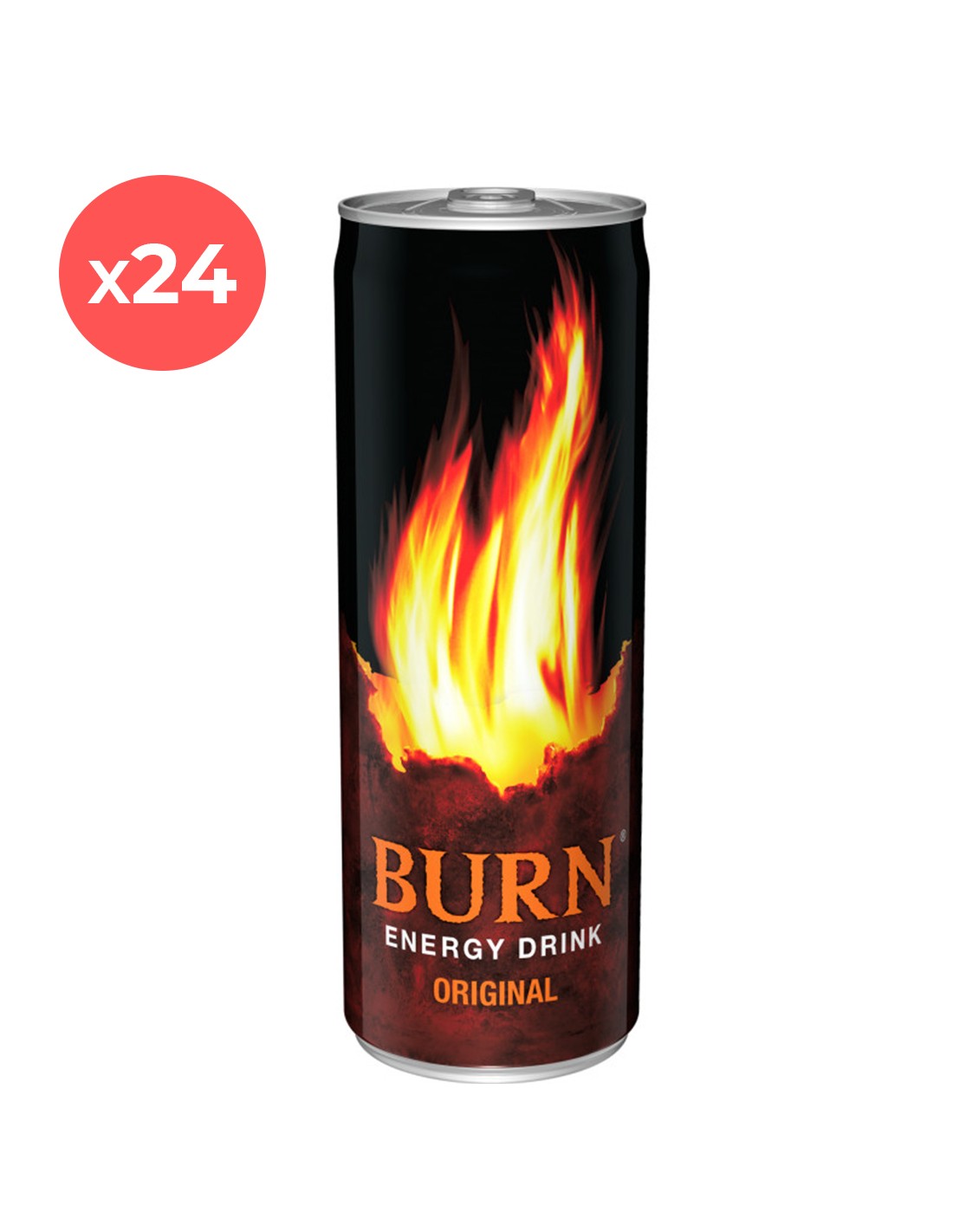 Bax 24 bucati Energizant Burn, 0.25L alcooldiscount.ro