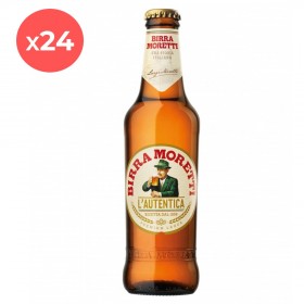 Bax 24 bucati bere blonda Birra Moretti, 4.6% alc., 0.33L, sticla