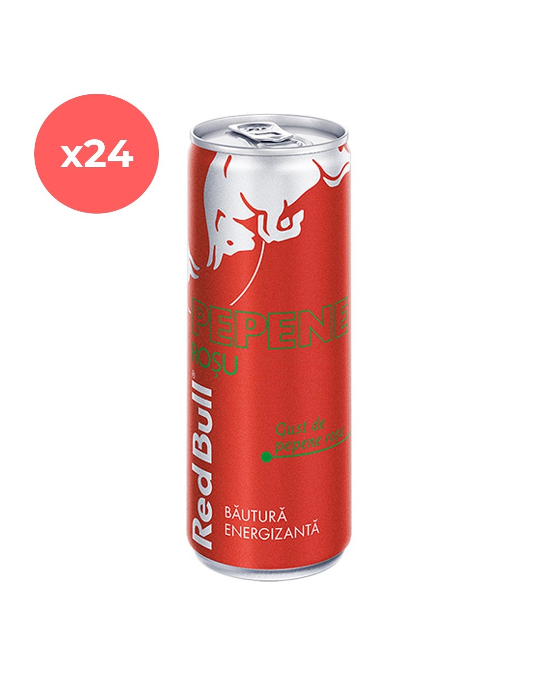 Bax 24 bucati Energizant Red Bull Pepene rosu, 0.25L