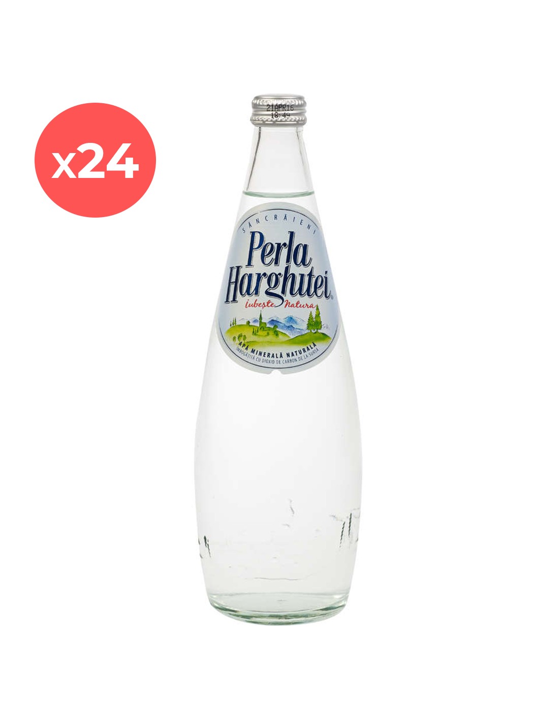 Bax 24 bucati Apa minerala Perla Harghitei, 0.33L, sticla, Romania