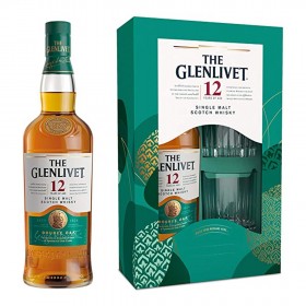 Whisky The Glenlivet 12 ani + 2 pahare 40% alc. alc. 0.7L, 12 ani, 40% alc., Scotia