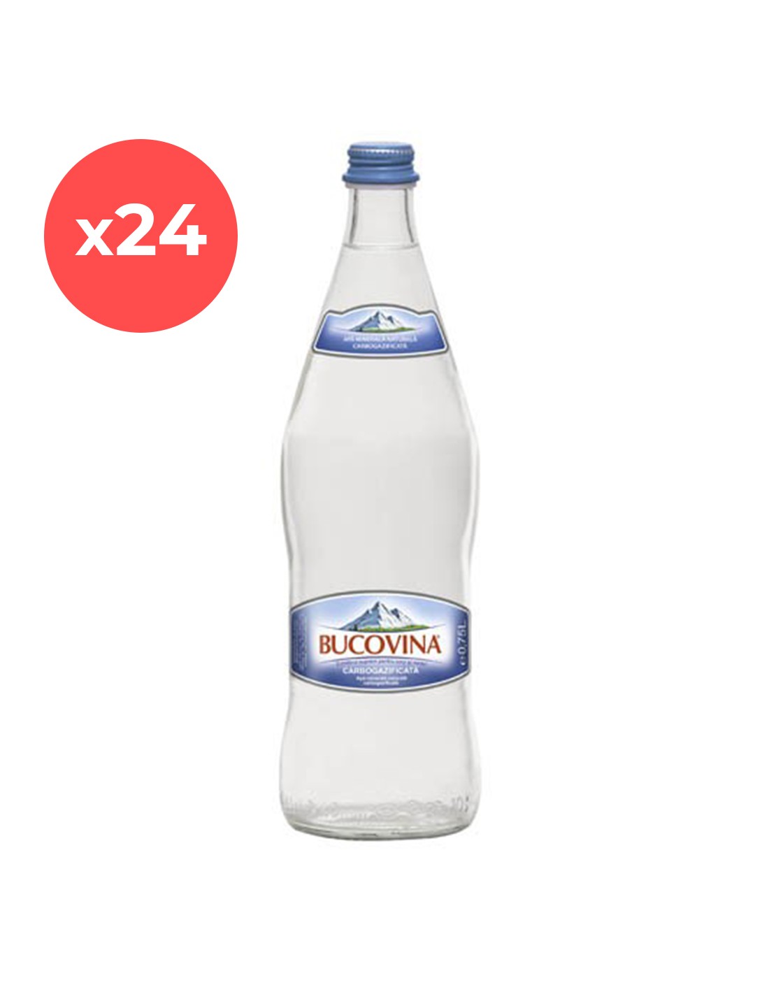 Bax 24 bucati Apa minerala Bucovina, 0.75L, sticla, Romania