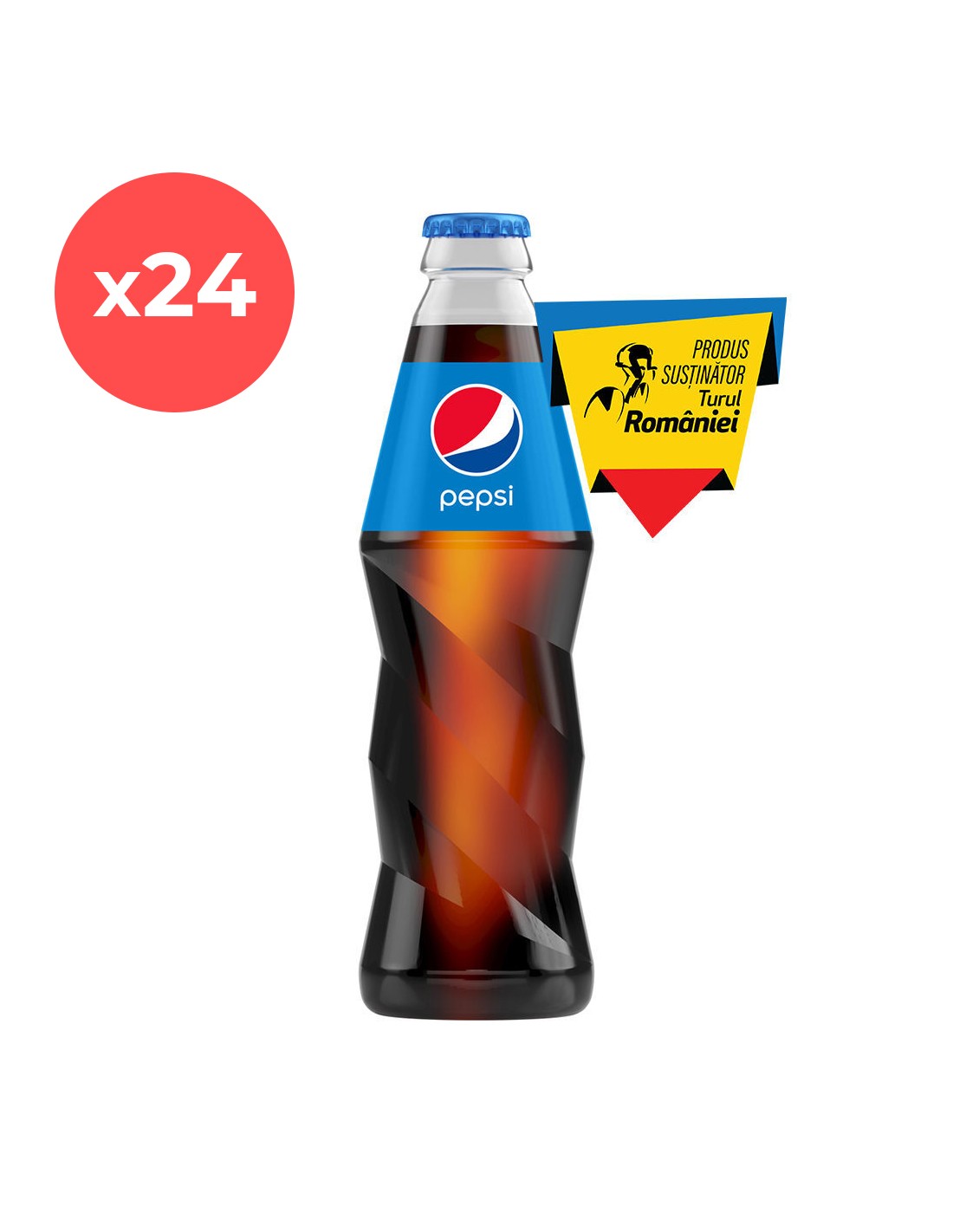 Bax 24 bucati Suc carbogazos Pepsi Cola, 0.3L, sticla, Romania alcooldiscount.ro