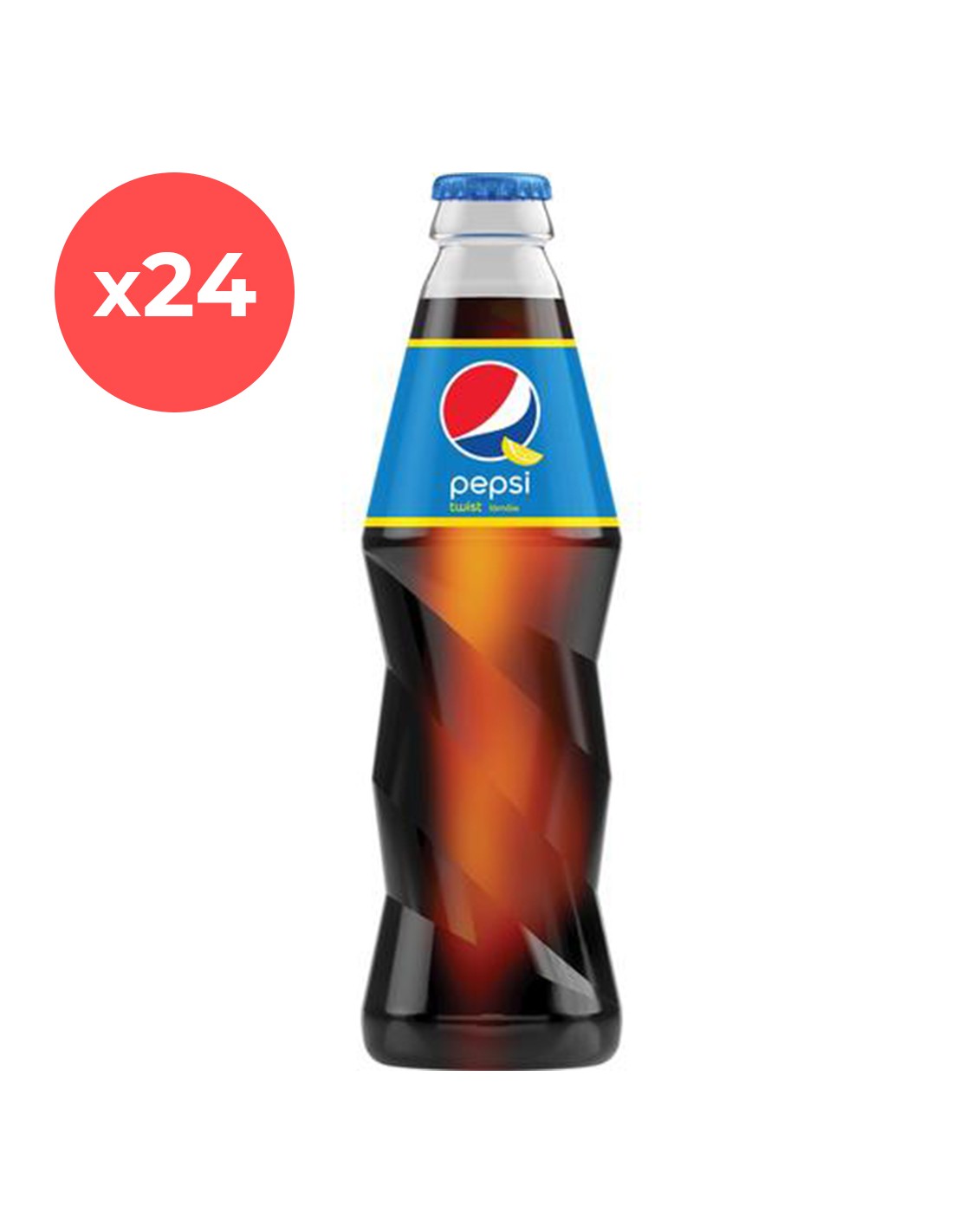 Bax 24 bucati Suc carbogazos Pepsi Twist, 0.3L, sticla, Romania