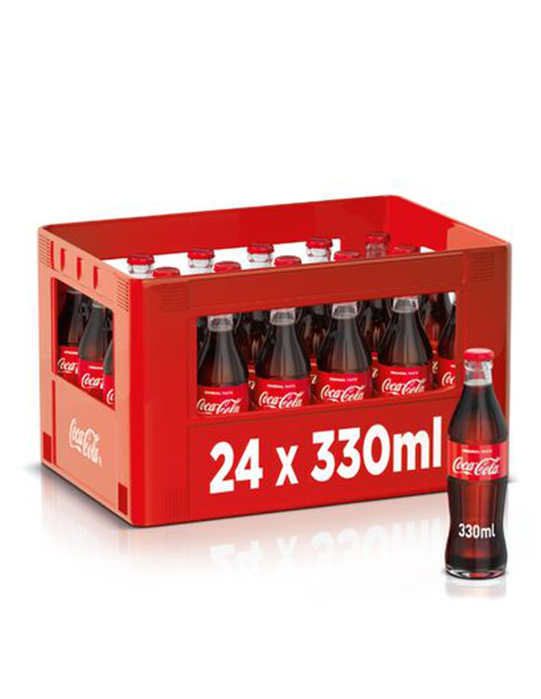 Bax 24 bucati Suc carbogazos Coca Cola, 0.33L, sticla, Romania alcooldiscount.ro
