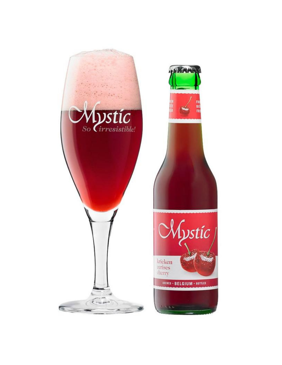 Bere rosie Mystic Kriek, 3.5% alc., 0.25L, Belgia