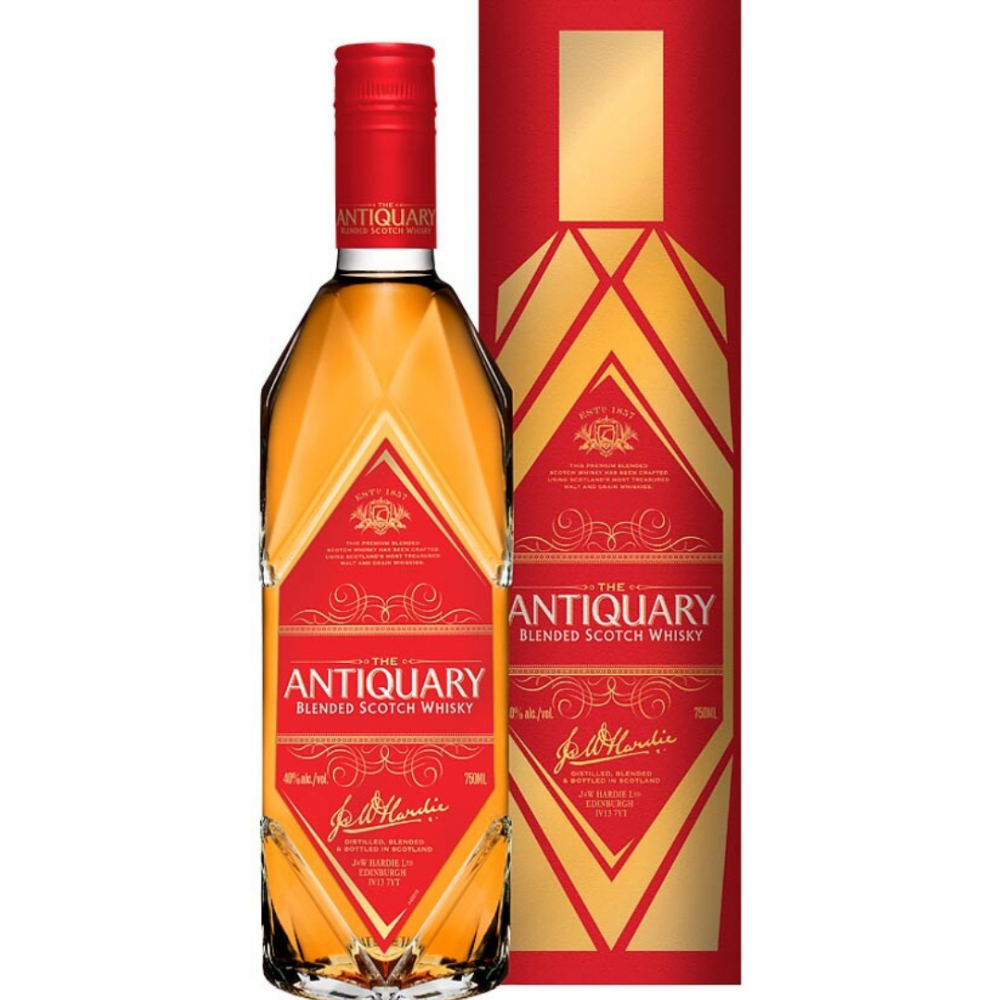 Whisky Antiquary + cutie, 0.7L, 40% alc., Scotia