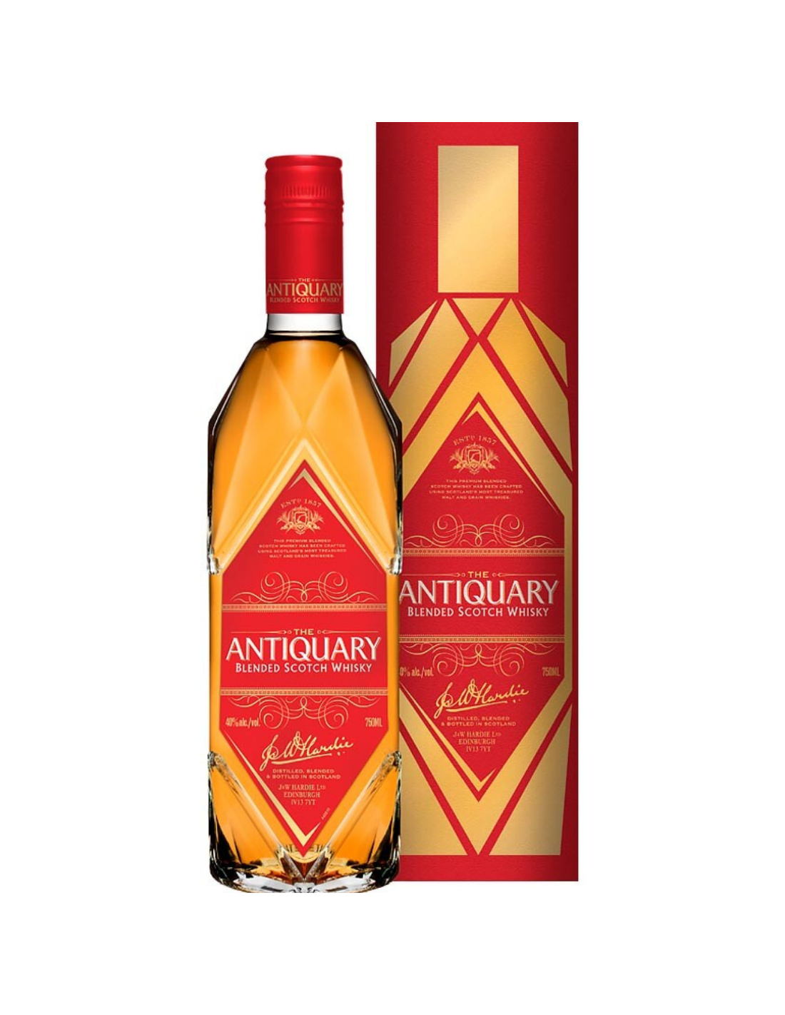 Whisky Antiquary + cutie, 0.7L, 40% alc., Scotia alcooldiscount.ro
