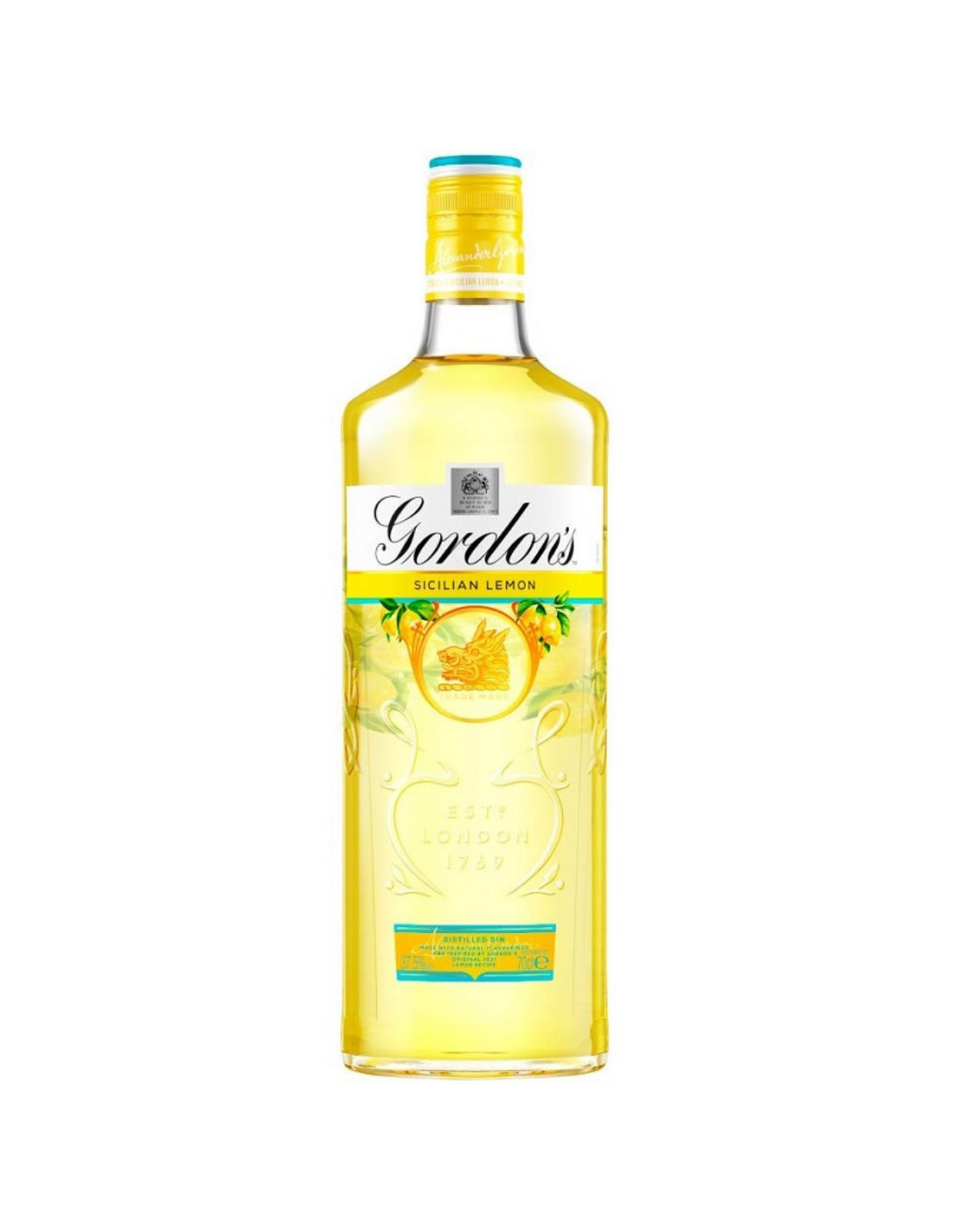Gin Gordon’s Sicilian Lemonade, 37.5% alc., 0.7L, Marea Britanie alcooldiscount.ro
