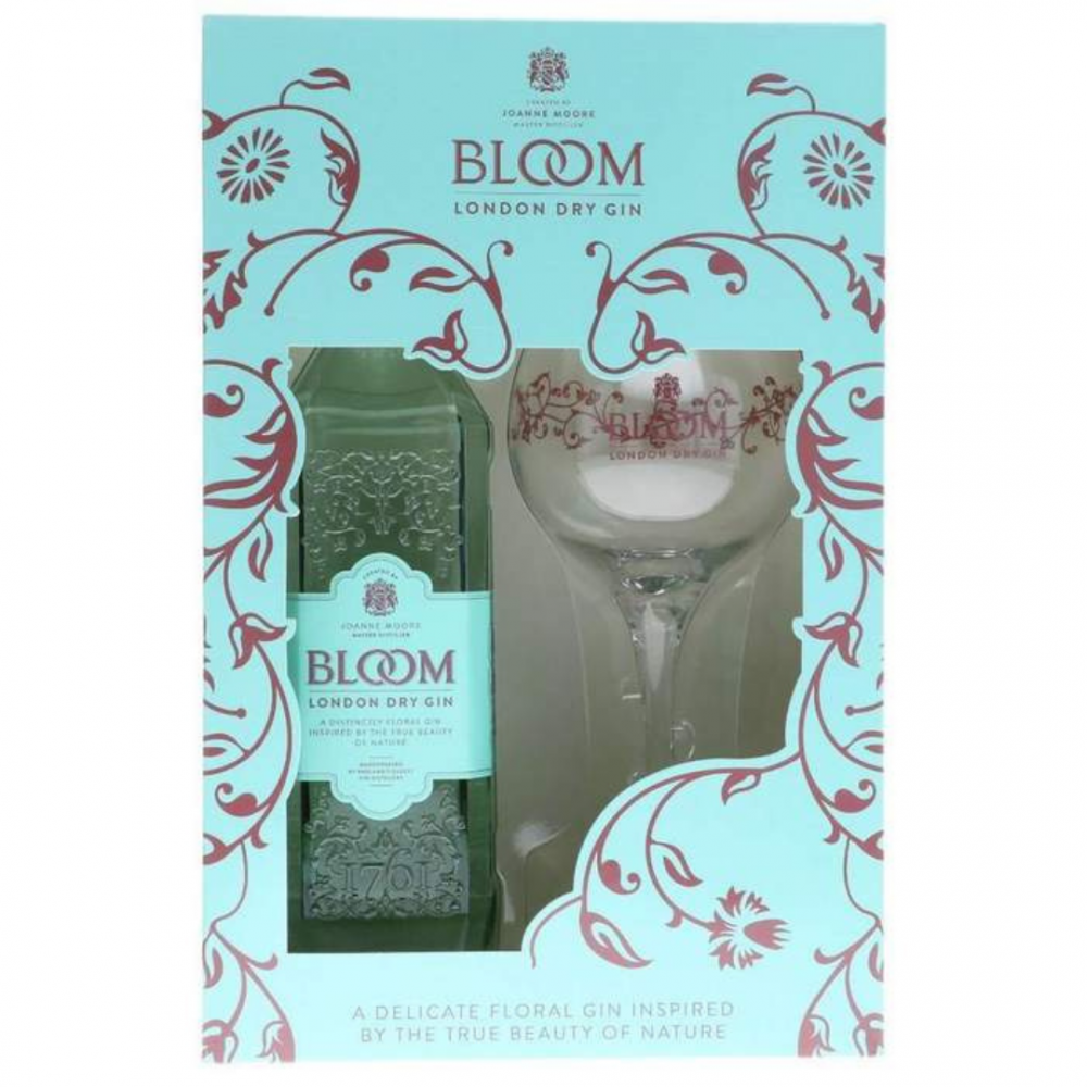 Set Cadou Gin Bloom + Pahar Copa, 40% alc., 0.7L, Anglia 0.7L