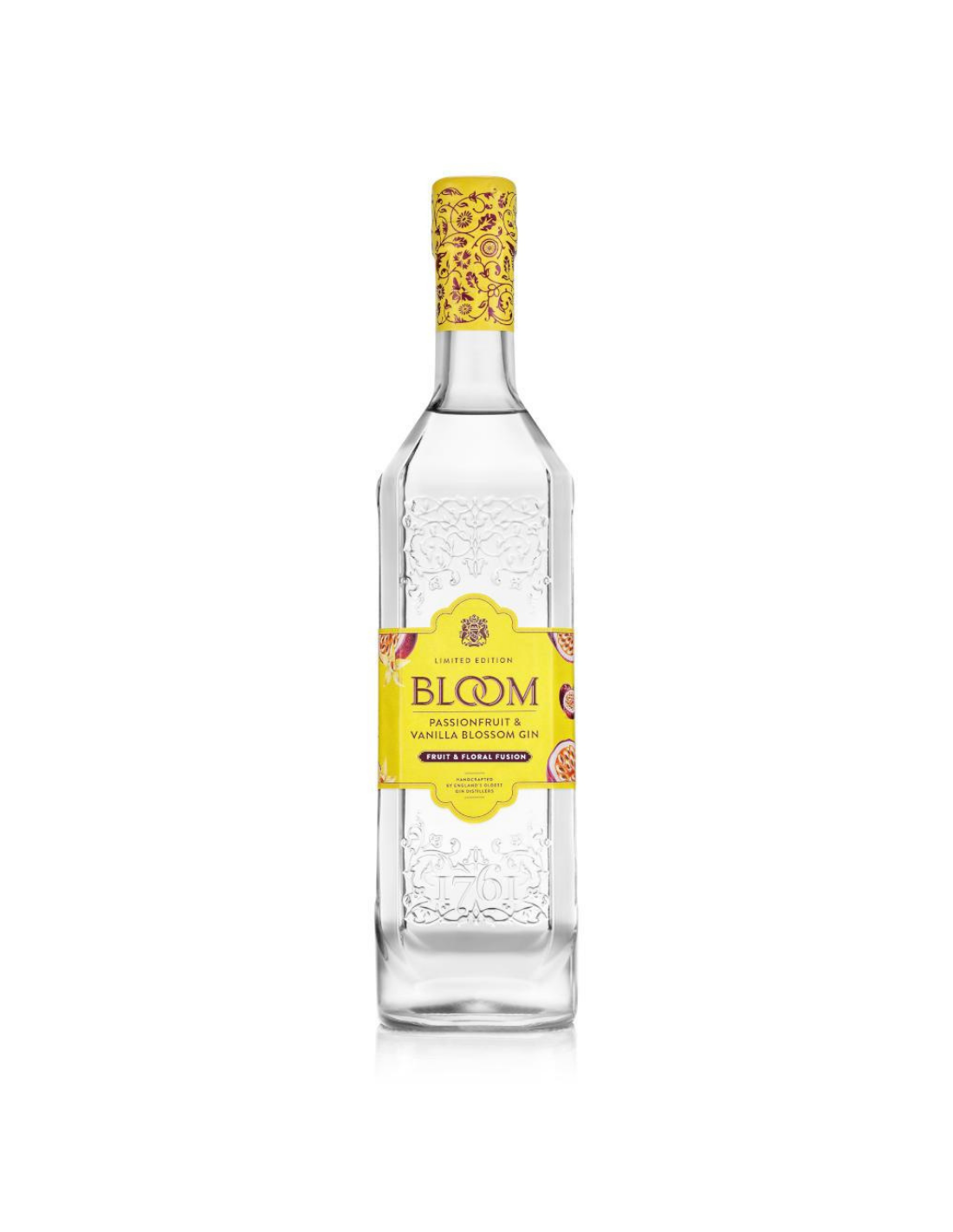Gin Bloom Passionfruit & Vanilla Blossom, 40% alc., 0.7L, Anglia alcooldiscount.ro