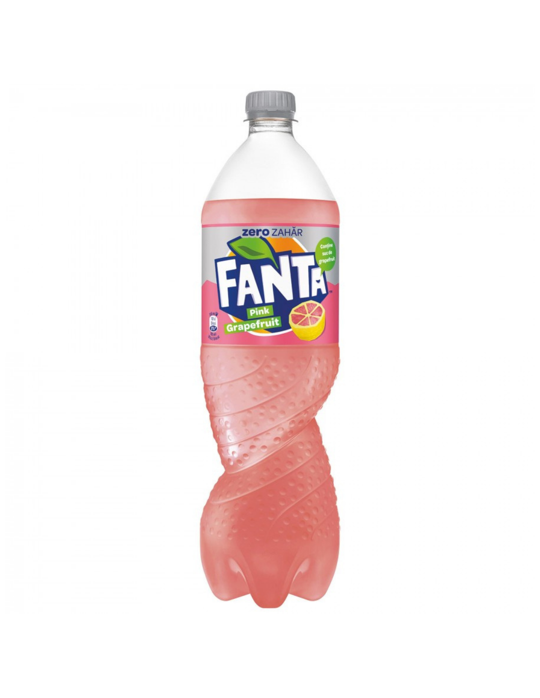 Suc carbogazos Fanta Zero Pink Grapefruit, 2L, Romania