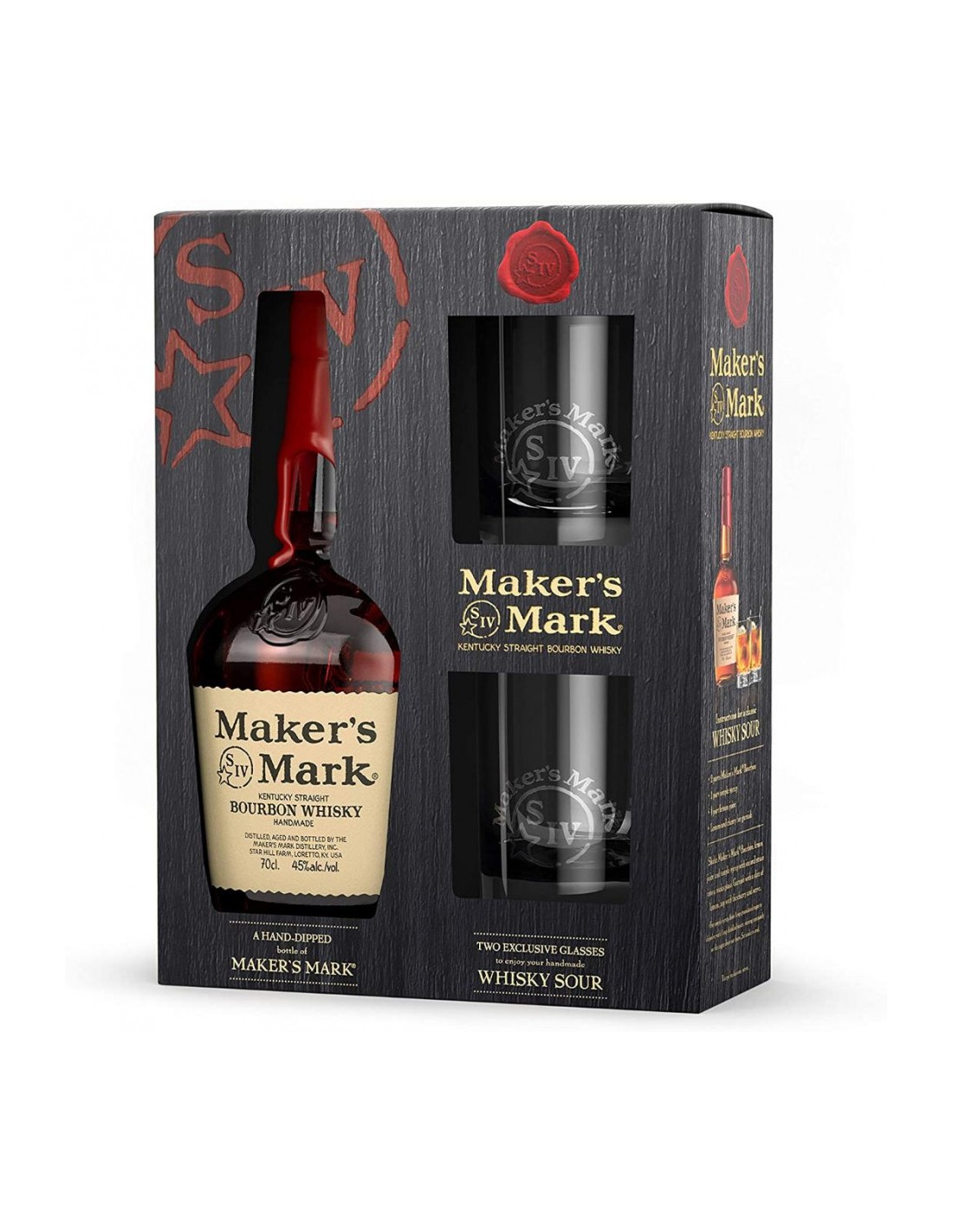 Whisky Maker’s Mark + Pahare 0.7L, 45% alc. alcooldiscount.ro