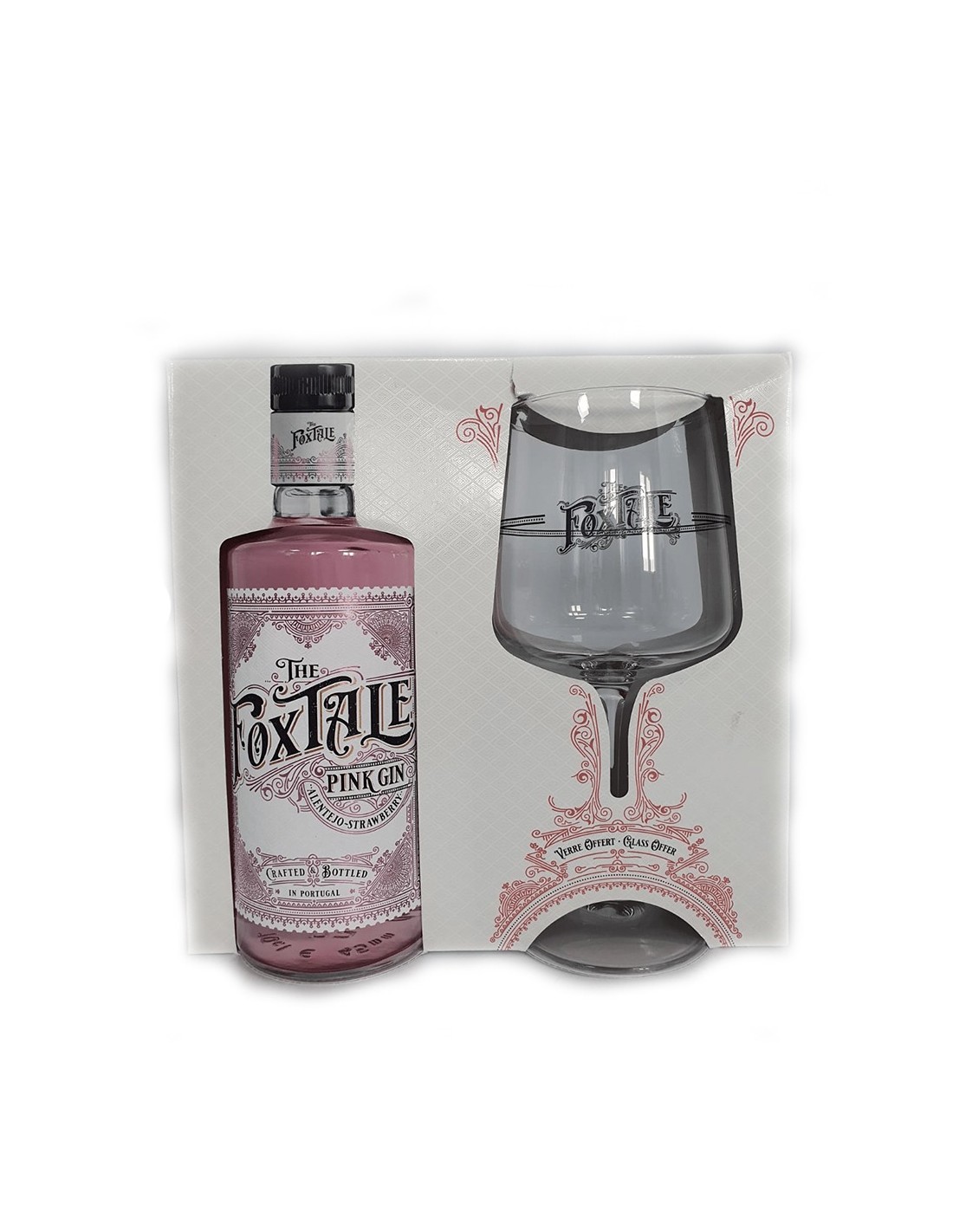 Gin The FoxTale Pink + Pahar, 37.5% alc., 0.7L, Portugalia alcooldiscount.ro