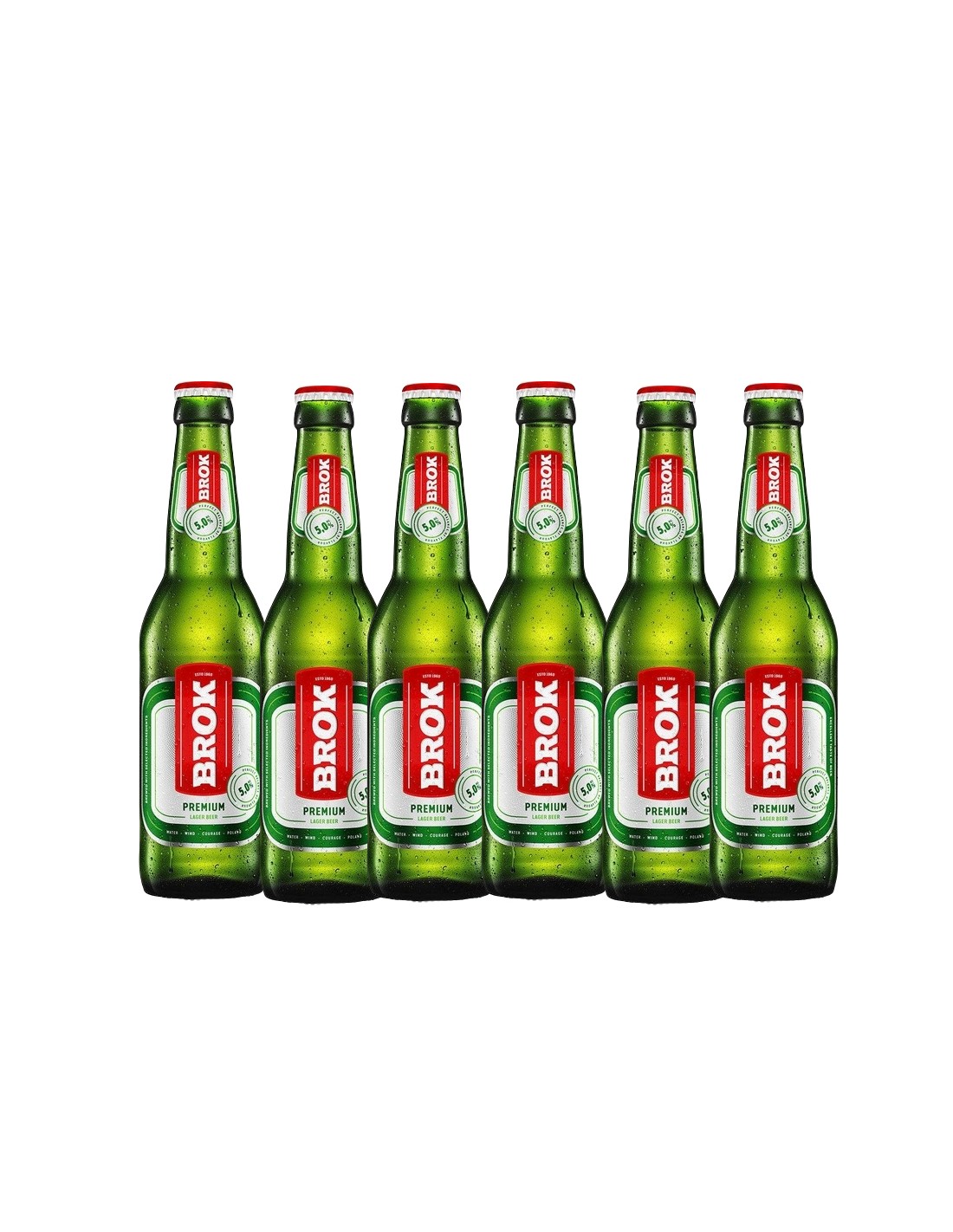 Pachet 6 bucati bere blonda Brok Premium, 5% alc., 0.5L, Polonia alcooldiscount.ro