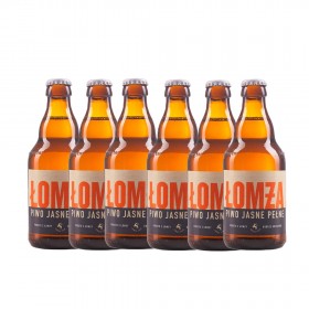 Six pack blonde filtered beer Lomza Full Lager, 6% alc., 0.33L, Poland