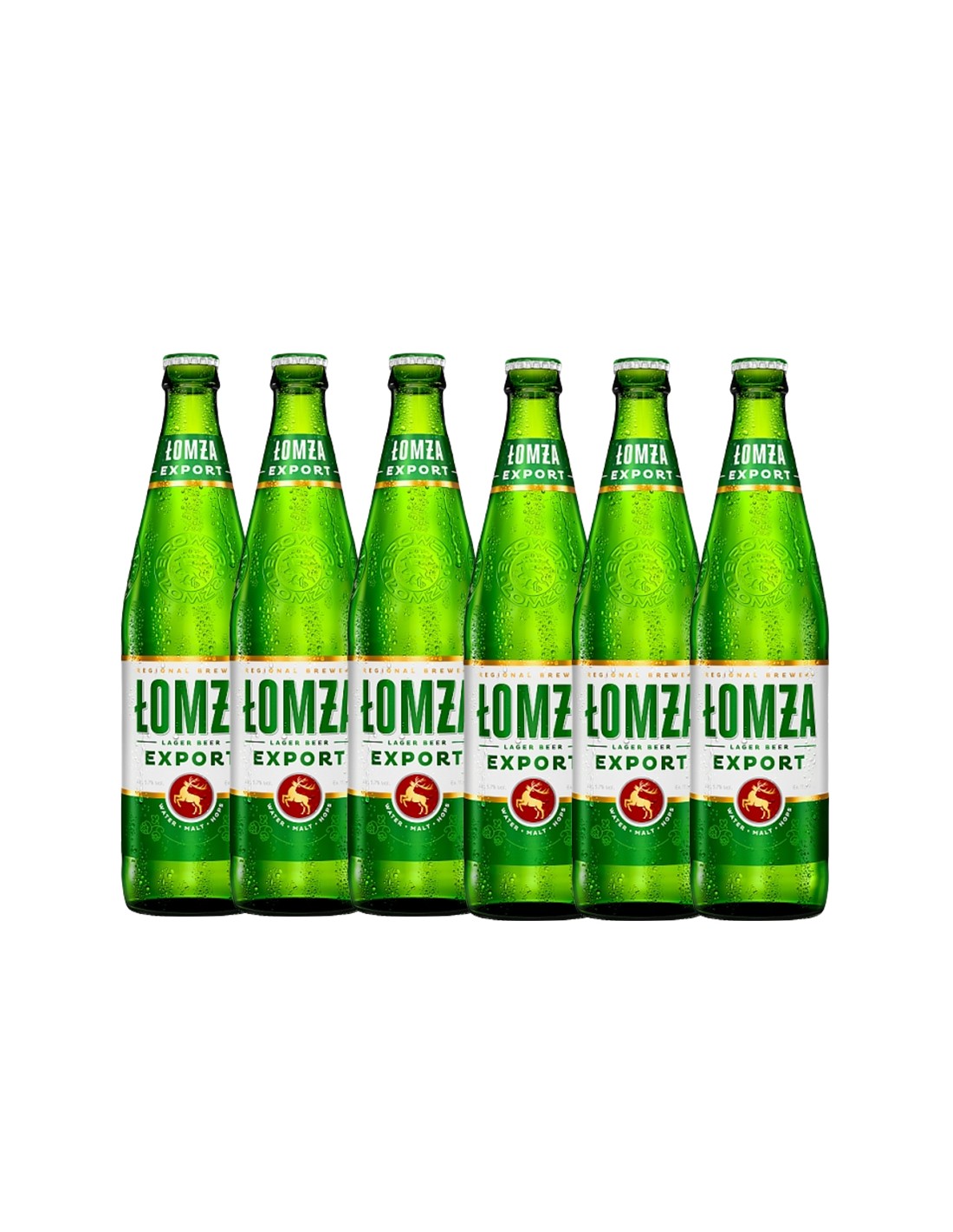 Pachet 6 bucati bere blonda, filtrata Lomza Export, 6% alc., 0.5L, sticla, Polonia