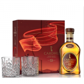 Whisky Single Malt Cardhu 12 years + 2 Glasses, 40% alc., 0.7L, Scotland