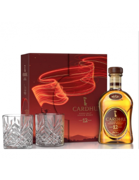 Whisky Single Malt Cardhu 12 years + 2 Glasses, 40% alc., 0.7L, Scotland