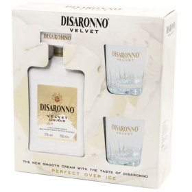 Cream Liqueur Disaronno Velvet + 2 Glasses, 17% alc., 0.7L, Italy