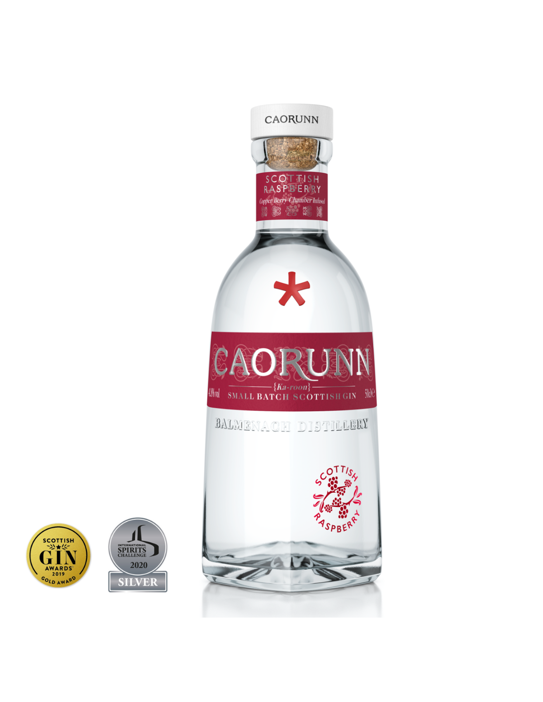 Gin Caorunn Raspberry, 41.8% alc., 0.5L, Scotia alcooldiscount.ro