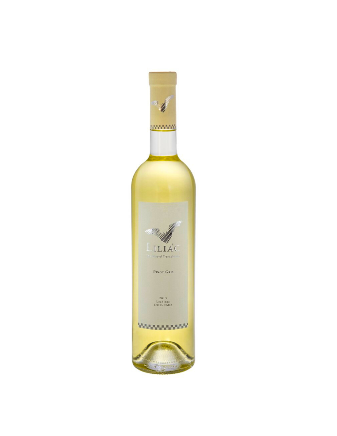 Vin alb sec, Pinot Grigio, Liliac, 0.75L, 14% alc., Romania alcooldiscount.ro
