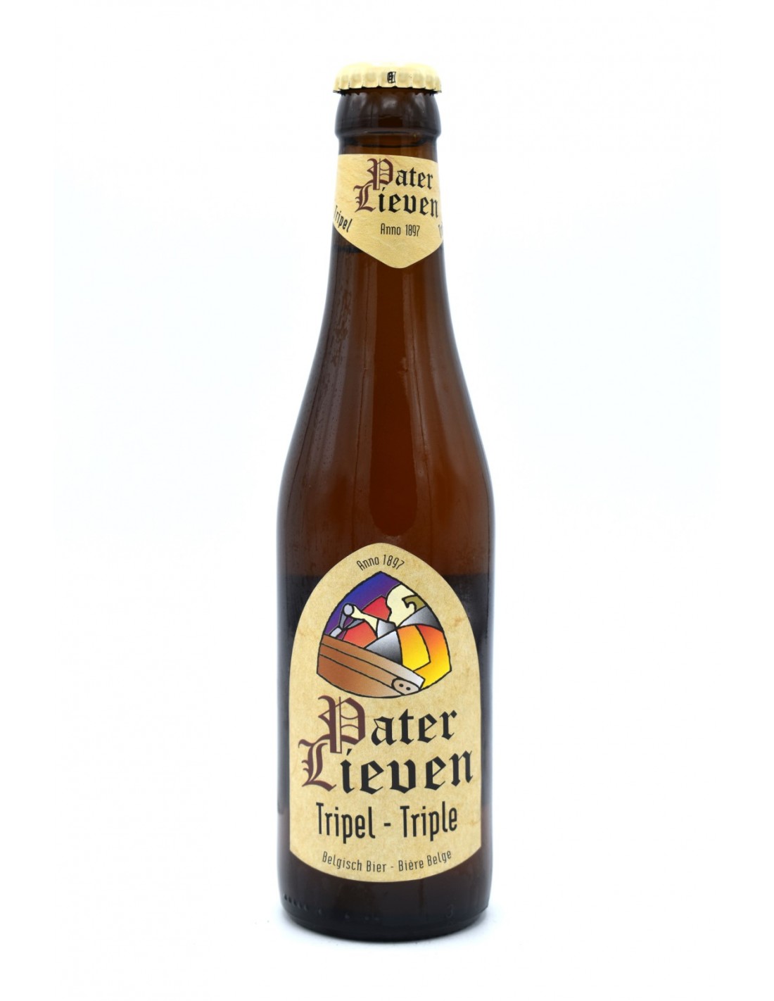 Bere blonda, artizanala Pater Lieven Tripel, 8% alc., 0.33L, sticla, Belgia alcooldiscount.ro
