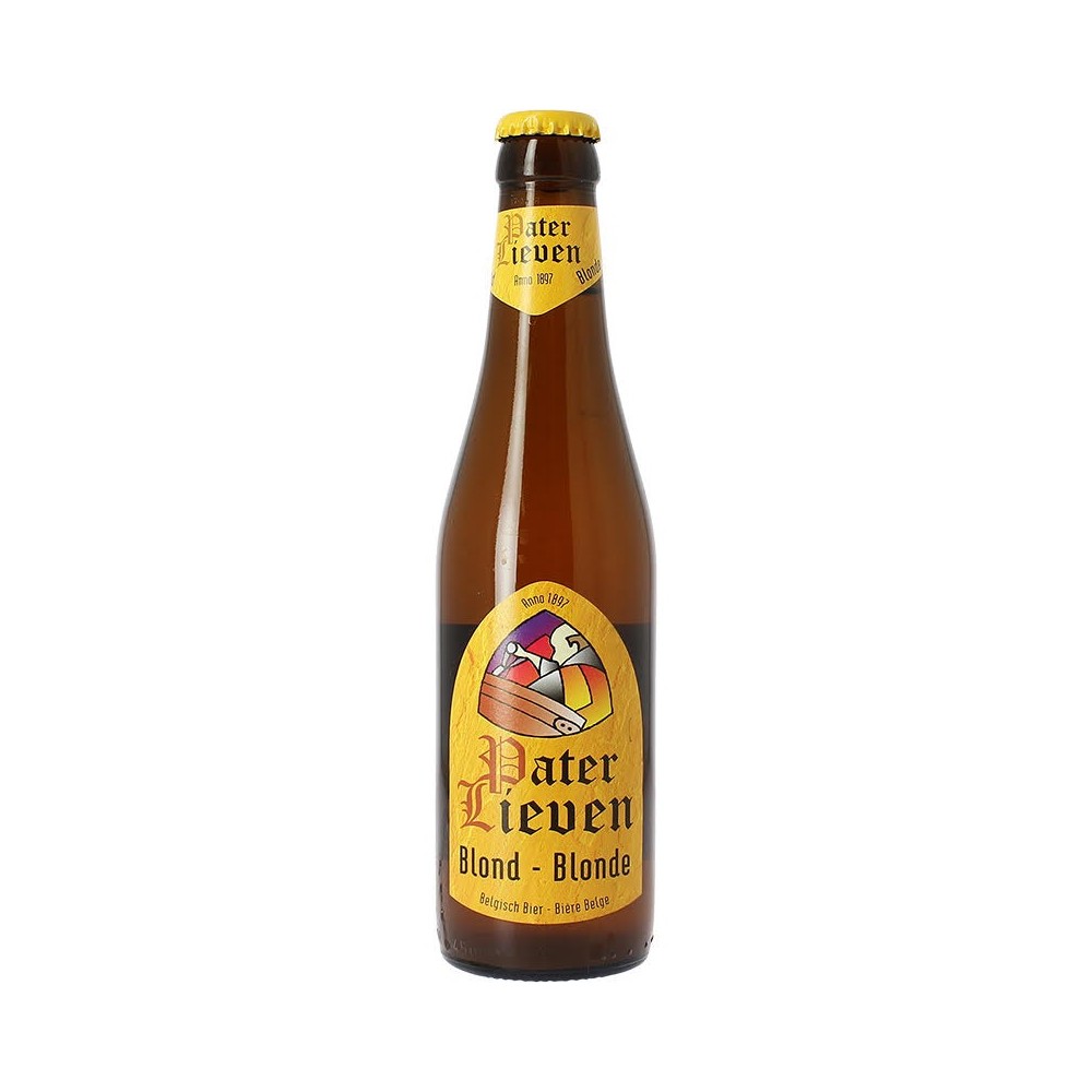 Bere blonda Pater Lieven, 6.5% alc., 0.33L, sticla, Belgia 0.33L