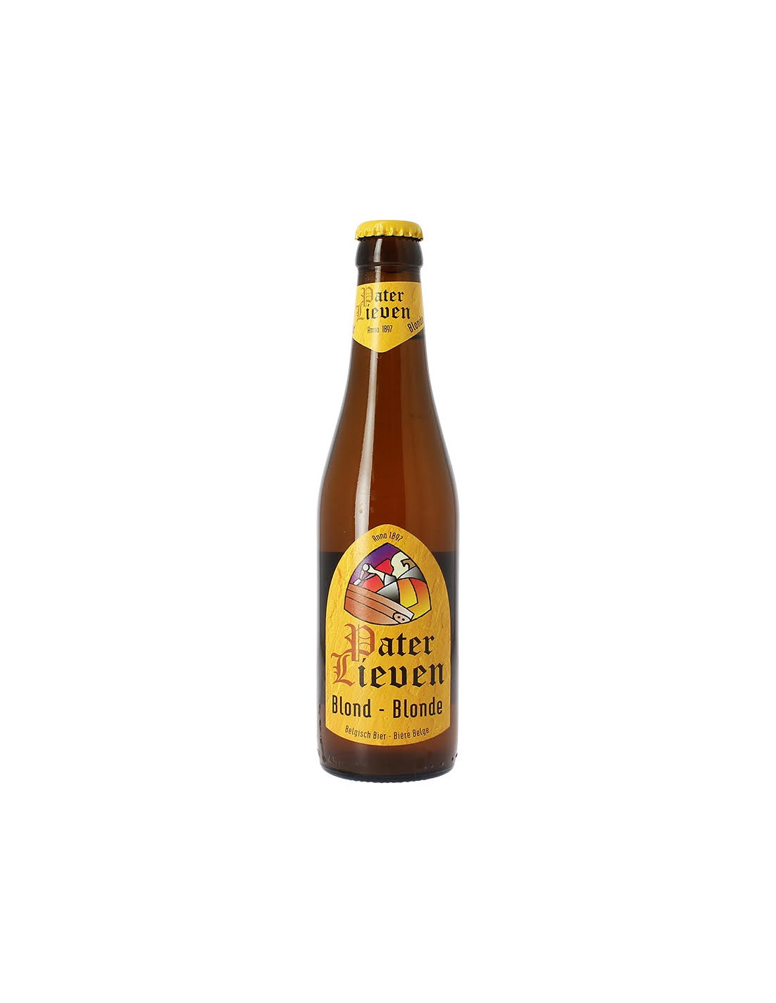 Bere blonda Pater Lieven, 6.5% alc., 0.33L, sticla, Belgia alcooldiscount.ro