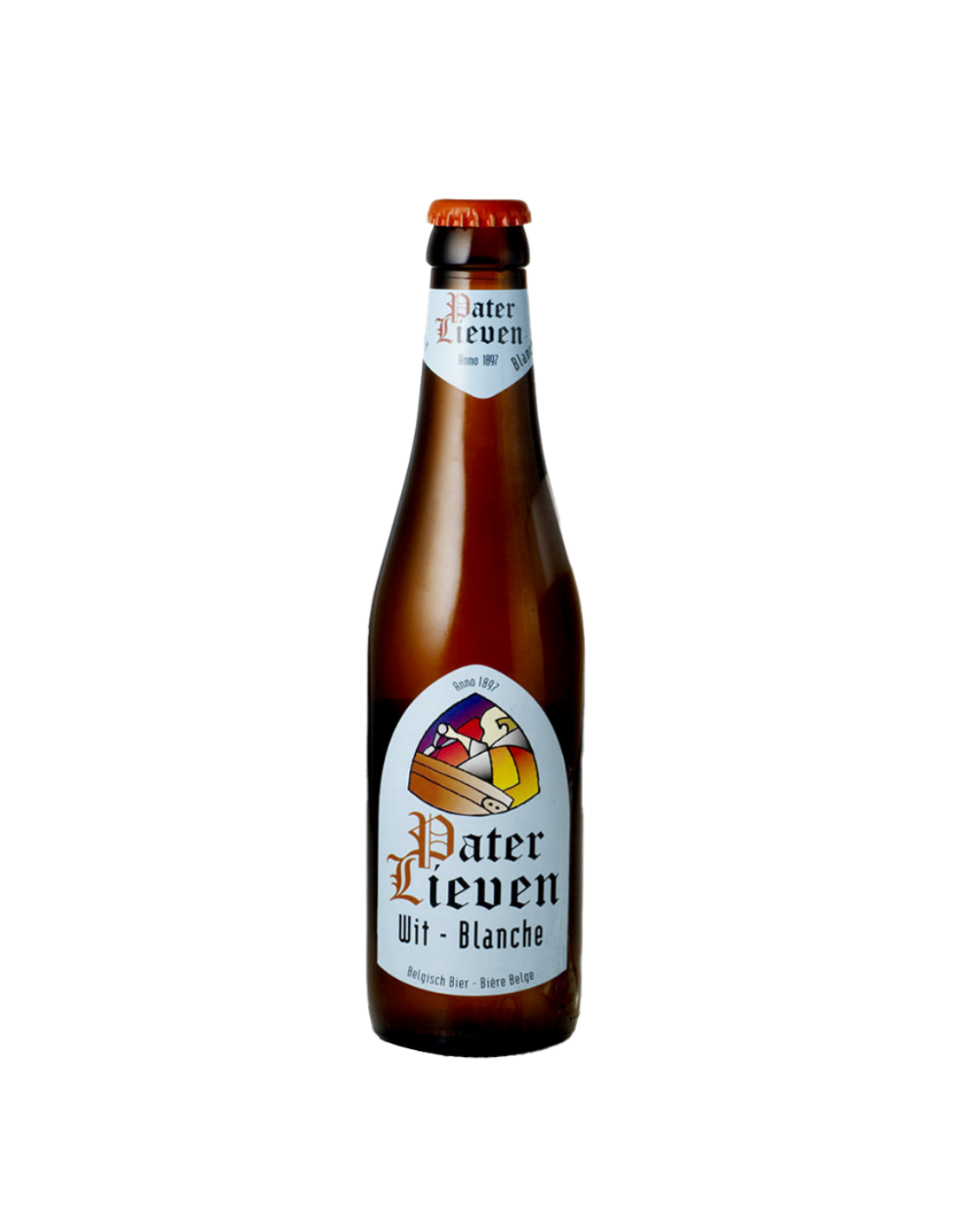 Bere alba, nefiltrata Pater Lieven Wit, 4.5% alc., 0.33L, sticla, Belgia alcooldiscount.ro