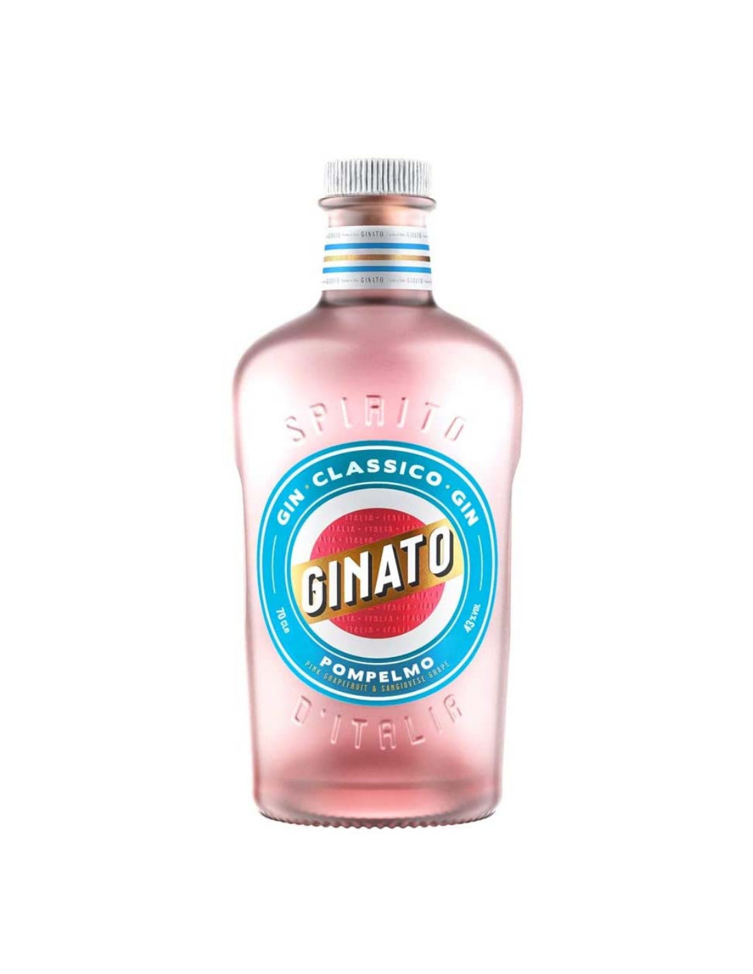 Gin Ginato Pompelmo Pink Grapefruit & Sangiovese Grape, 43% alc., 0.05L, Italia alcooldiscount.ro