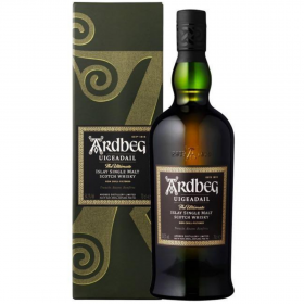 Whisky Ardbeg Uigeadail Islay Single Malt + cutie, 0.7L, 54.2% alc., Scotia
