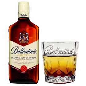 Whisky Ballantine's Finest Blended Scotch + 1 pahar, 0.7L, 40% alc., Scotia