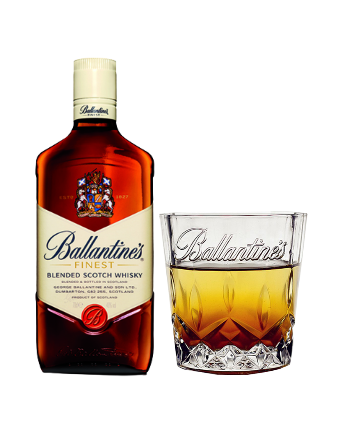 Whisky Ballantine’s Finest Blended Scotch + 1 pahar, 0.7L, 40% alc., Scotia alcooldiscount.ro