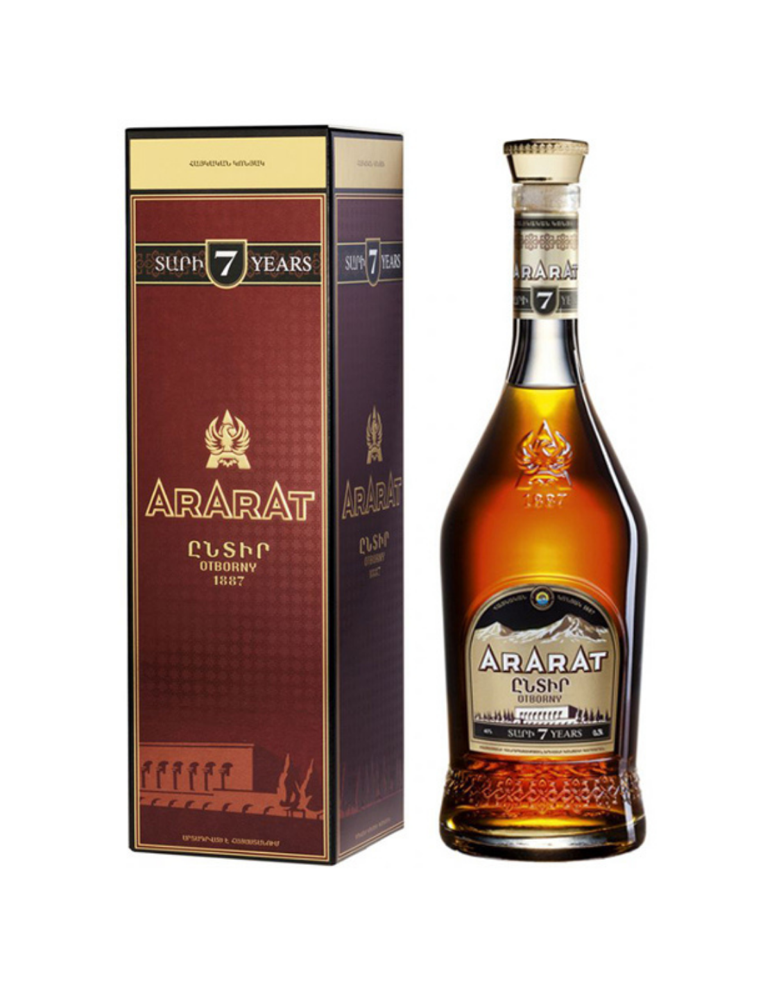 Brandy Ararat Otborny, 40% alc., 0.7L, 7 ani, Armenia alcooldiscount.ro