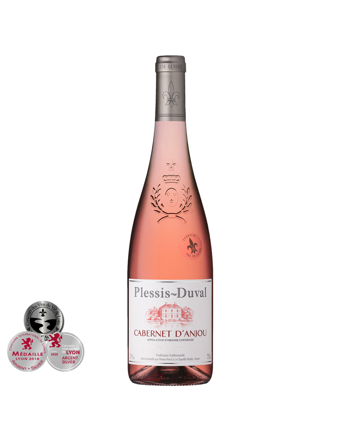 Vin roze sec Cabernet D’Anjou, Plessis Duval, 11% alc., 0.75L, Franta alcooldiscount.ro