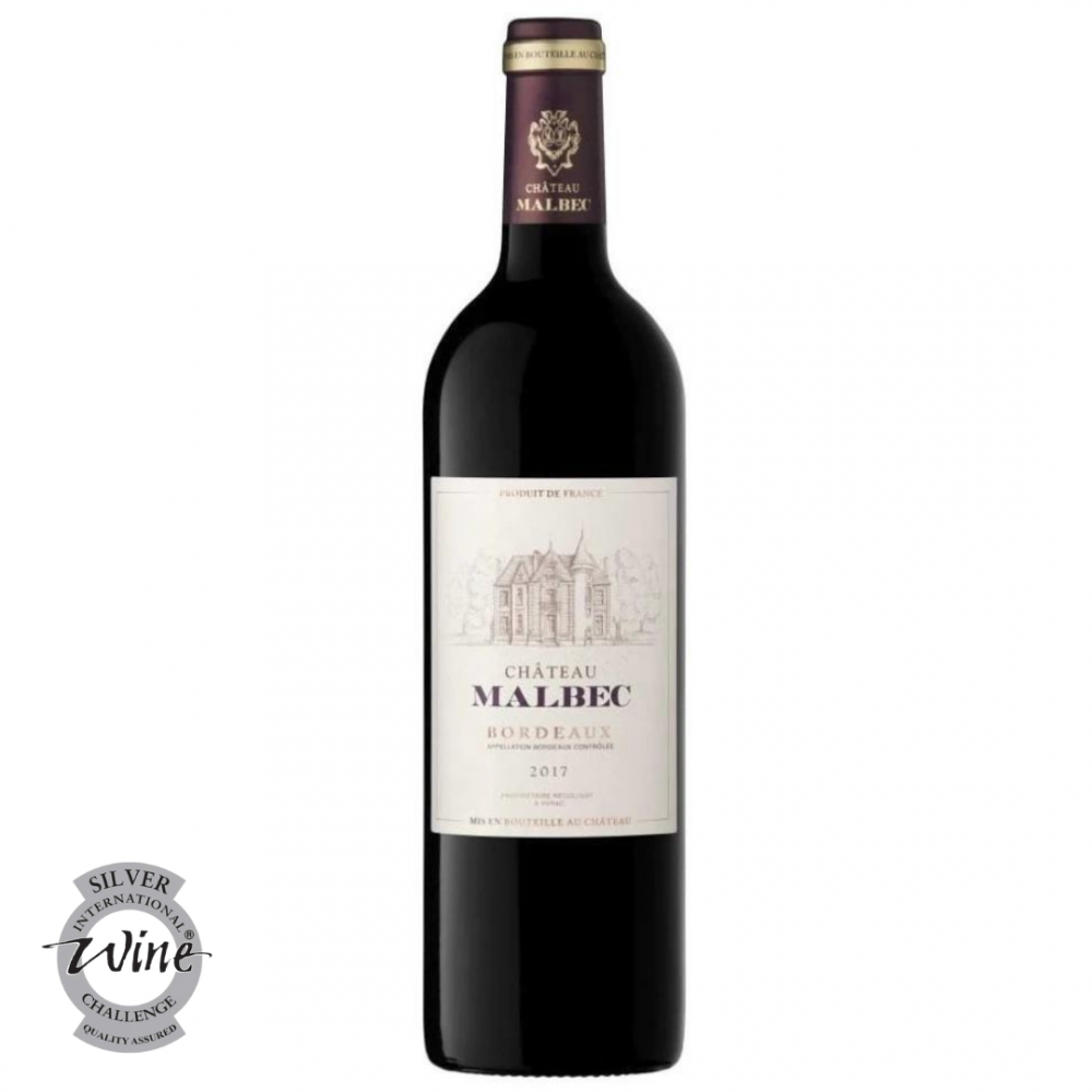 Vin rosu sec Chateau Malbec Bordeaux, 0.75L, 13.5% alc., Franta
