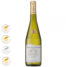 White wine Moscato, Plessis Duval Muscadet Sevre et Maine, 0.75L, 12% alc., France