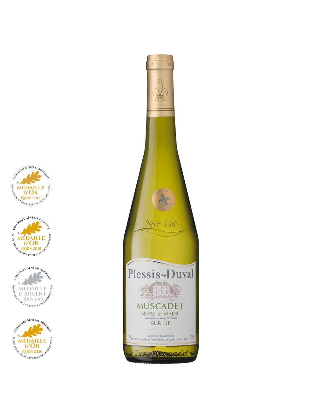 Vin alb, Moscato, Plessis Duval Muscadet Sevre-et-Maine, 0.75L, 12% alc., Franta alcooldiscount.ro